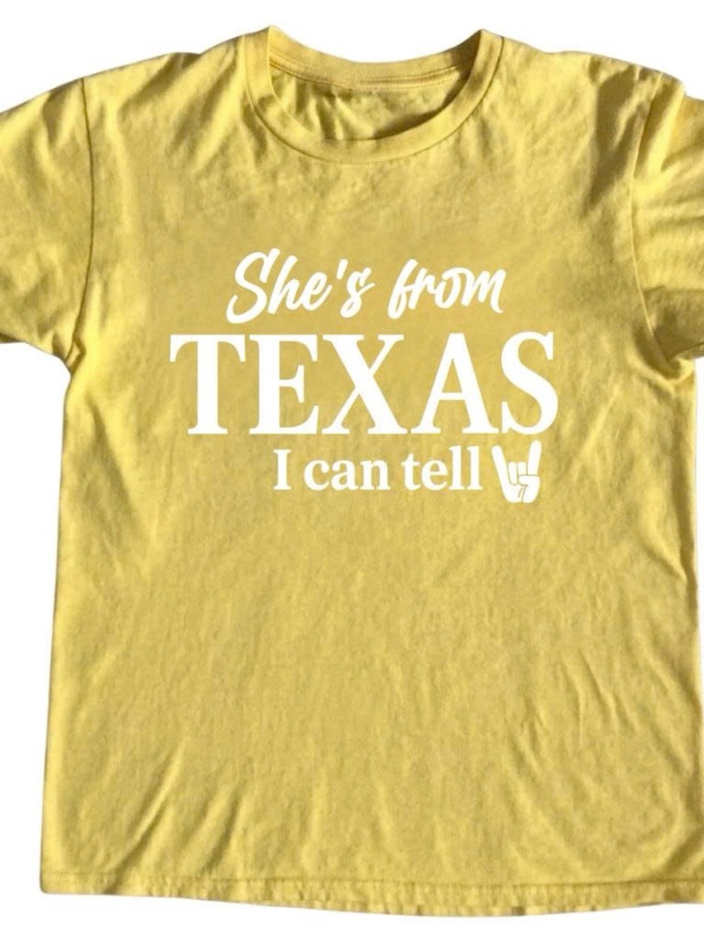 Gildan Shirt 'She's from Texas I Can Tell'